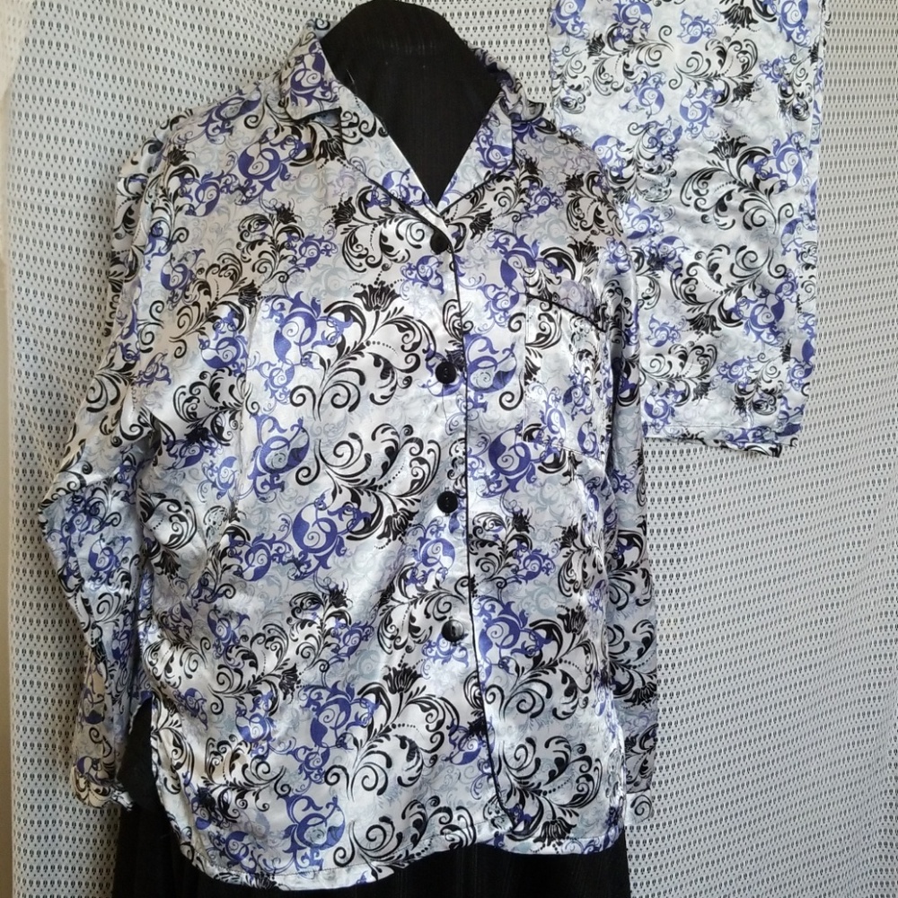 Silk pajamas.